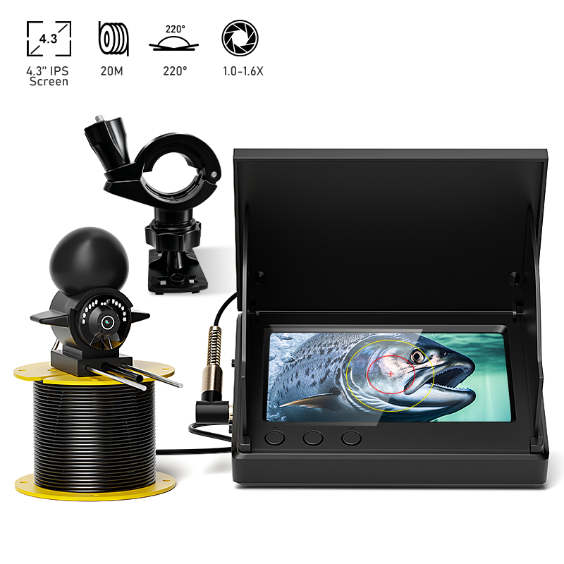Underwater Camera - Détecteur de poissons portable LCD 4,3'',