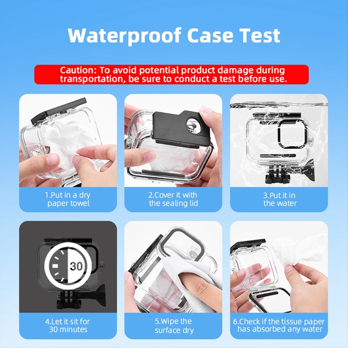 Underwater Camera - Boîtier étanche M05K 60M pour GoPro