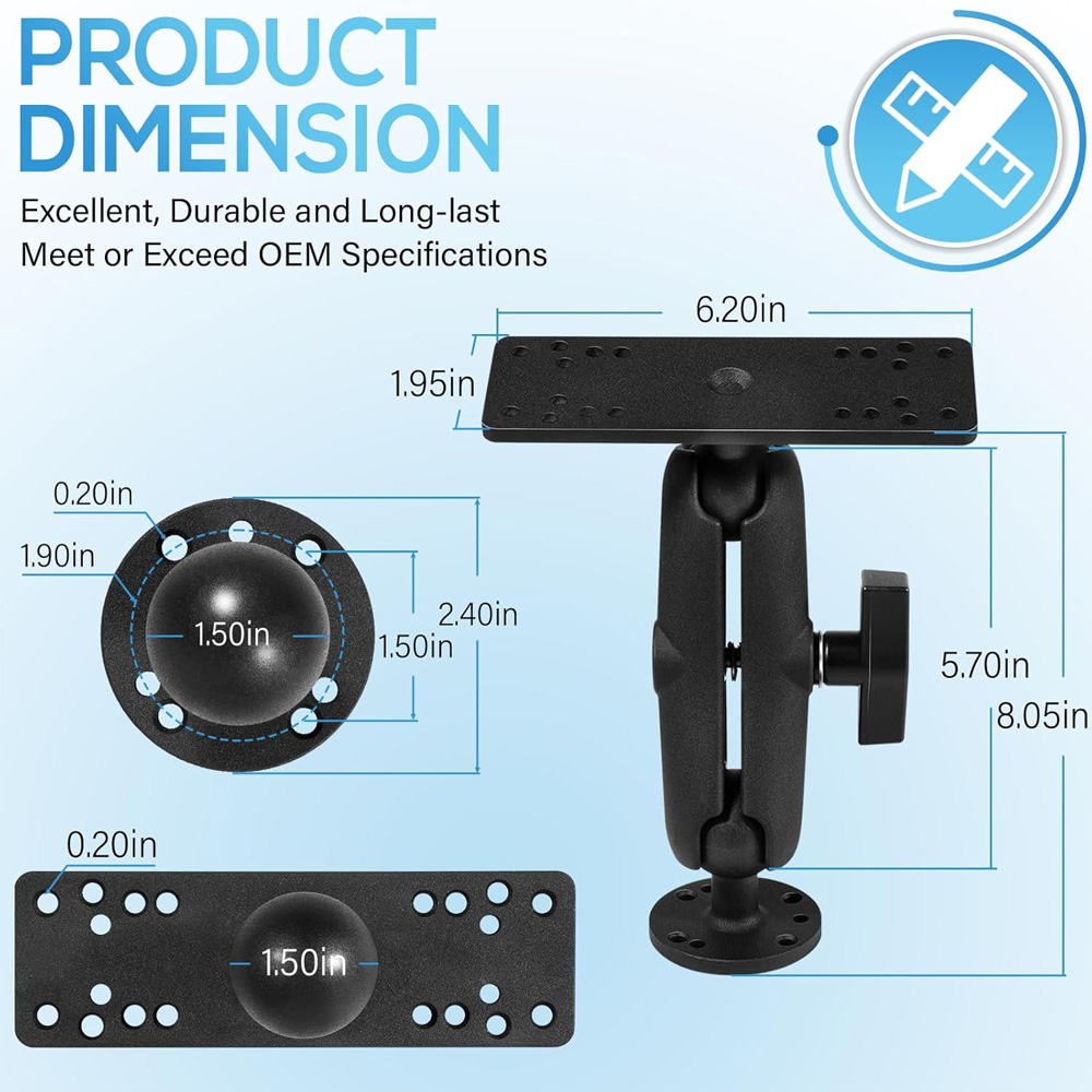 Support de sondeur de pêche en - Fish Finder Mount avis et prix